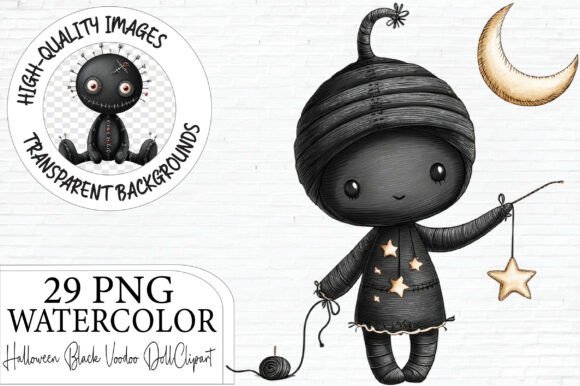 Download Halloween Black Voodoo Doll Clipart PNG - Voodoo doll Collection