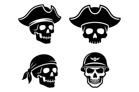 Download Pirate Skull Icons Set Skeleton Face - Skull icons Collection